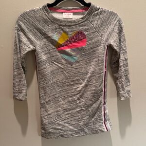 Cat & Jack Multicolor Heart Long Sleeve Sweatshirt Dress